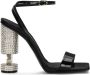 Dolce & Gabbana logo-lettering crystal-embellished sandals Black - Thumbnail 1