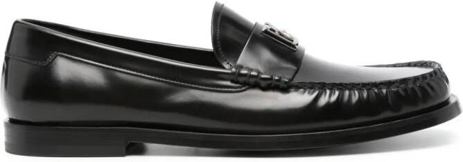 Dolce & Gabbana logo-lettering loafers Black
