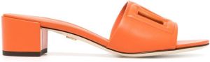Dolce & Gabbana logo-patch open-toe sandals Orange
