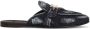 Dolce & Gabbana logo-plaque distressed denim mules Black - Thumbnail 1