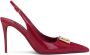 Dolce & Gabbana logo-plaque heeled slingback pumps Pink - Thumbnail 1