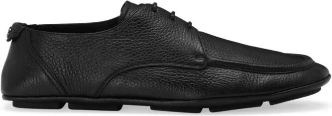 Dolce & Gabbana logo-plaque leather derby shoes Black