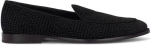 Dolce & Gabbana logo-print leather slippers Black