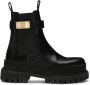 Dolce & Gabbana logo-strap leather ankle boots Black - Thumbnail 1