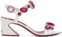 Dolce & Gabbana Majolica-print crystal-embellished sandals White - Thumbnail 1