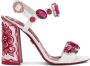 Dolce & Gabbana Majolica-print embellished sandals White - Thumbnail 1