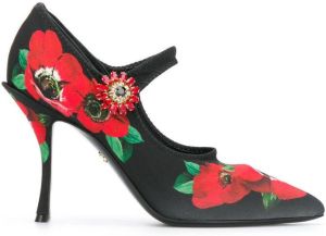 Dolce & Gabbana Mary Jane floral pumps Black