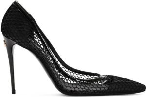 Dolce & Gabbana mesh-detail leather pumps Black