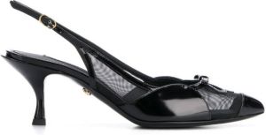 Dolce & Gabbana mesh panel 60mm slingback pumps Black