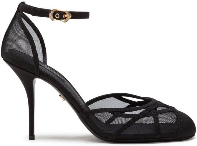 Dolce & Gabbana mesh-panel sandals Black