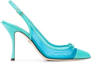 Dolce & Gabbana mesh slingback pumps Blue