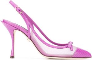 Dolce & Gabbana mesh slingback pumps Purple