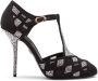 Dolce & Gabbana mesh T-strap pumps Black - Thumbnail 1