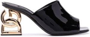 Dolce & Gabbana monogram heel mules Black