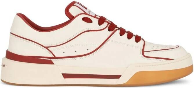 Dolce & Gabbana New Roma leather sneakers Neutrals