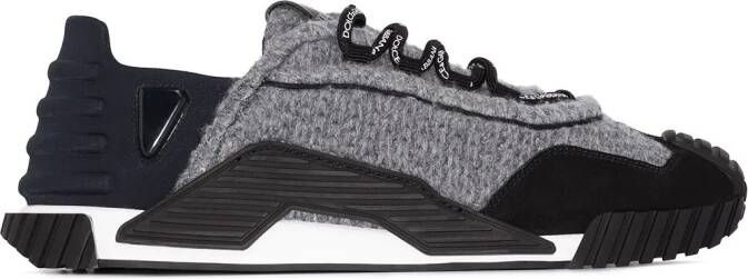 Dolce & Gabbana NS1 Hybrid knit-detail sneakers Grey