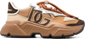 Dolce & Gabbana panelled drawstring sneakers Brown