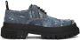 Dolce & Gabbana patchwork-detail lace-up loafers Blue - Thumbnail 1