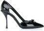 Dolce & Gabbana patent bow pumps Black - Thumbnail 1