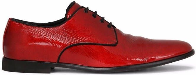 Dolce & Gabbana patent leather Derby shoes Red