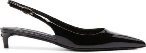 Dolce & Gabbana 40mm patent slingback pumps Black