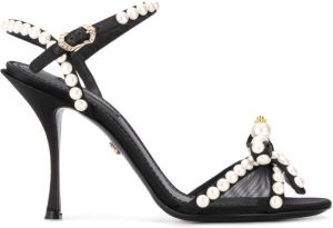 Dolce & Gabbana pearl-embellished sandals Black
