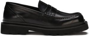 Dolce & Gabbana penny-slot leather loafers Black