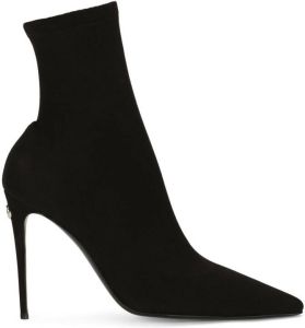 Dolce & Gabbana KIM DOLCE&GABBANA pointed-toe 105mm sock boots Black