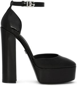 Dolce & Gabbana polished chunky-heel mules Black