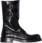 Dolce & Gabbana polished leather military boots Black - Thumbnail 1