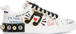 Dolce & Gabbana Portofino appliqué sneakers White