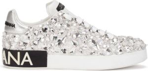 Dolce & Gabbana Portofino crystal-embellished sneakers White