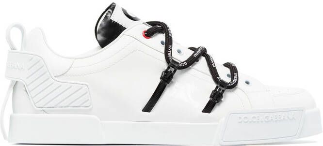 Dolce & Gabbana Portofino leather sneakers White