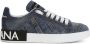 Dolce & Gabbana Portofino logo-tag leather sneakers Blue - Thumbnail 1