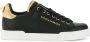 Dolce & Gabbana Portofino logo-tag leather sneakers Black - Thumbnail 1