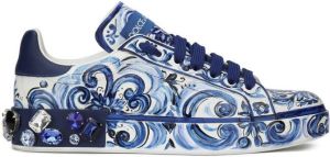 Dolce & Gabbana Portofino Majolica-print sneakers Blue