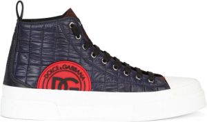 Dolce & Gabbana quilted high-top sneakers Blue