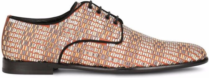 Dolce & Gabbana rhinestone-embellished derby shoes Orange