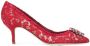 Dolce & Gabbana Rainbow Lace 60mm brooch-detail pumps Red - Thumbnail 1