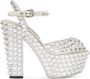 Dolce & Gabbana 130mm rhinestone-embellished platform pumps White - Thumbnail 1
