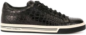 Dolce & Gabbana Roma crocodile leather sneakers Black