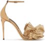 Dolce & Gabbana ruched-detail metallic sandals Neutrals - Thumbnail 1