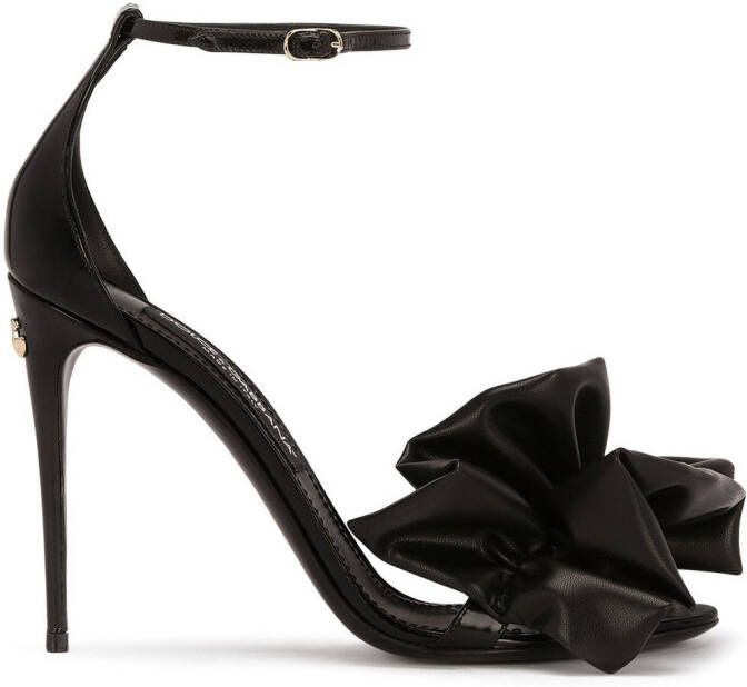 Dolce & Gabbana ruched-detail sandals Black