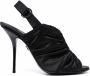 Dolce & Gabbana ruched stiletto sandals Black - Thumbnail 1