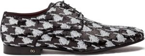 Dolce & Gabbana sequin-embroidered Derby shoes Black