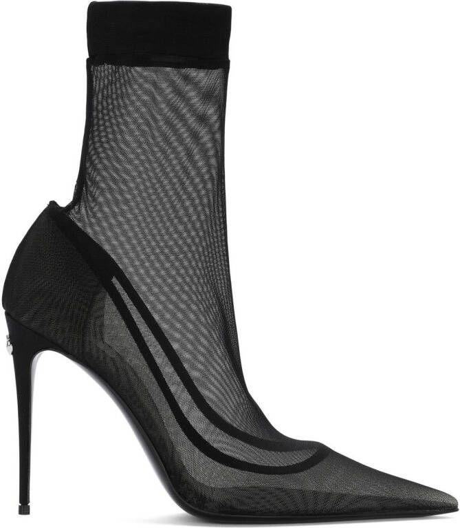 Dolce & Gabbana KIM DOLCE&GABBANA tulle ankle boots Black