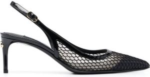 Dolce & Gabbana sheer point-toe slingback pumps Black