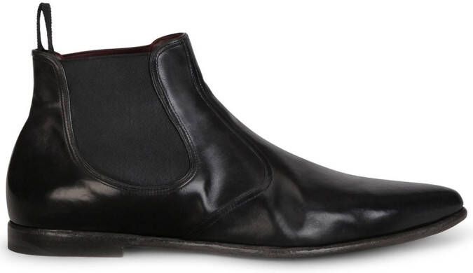 Dolce & Gabbana slip-on calf leather boots Black