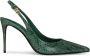 Dolce & Gabbana snakeskin-effect slingback pumps Green - Thumbnail 1