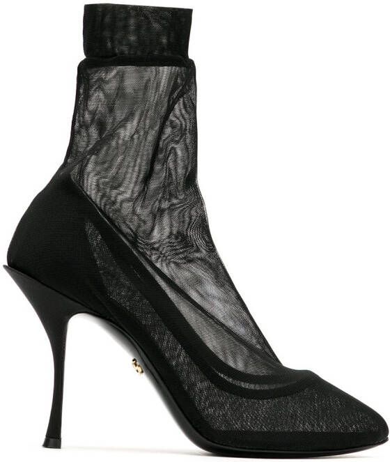 Dolce & Gabbana sock-style mesh pumps Black